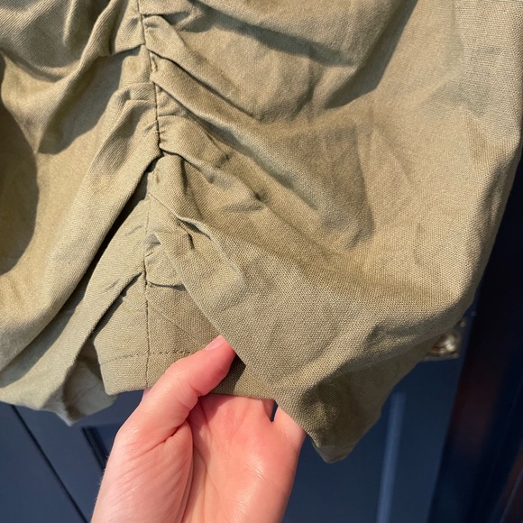 NWT PrettyLittleThing Khaki Plunge Ruched Front Blazer Dress - Picture 6 of 13